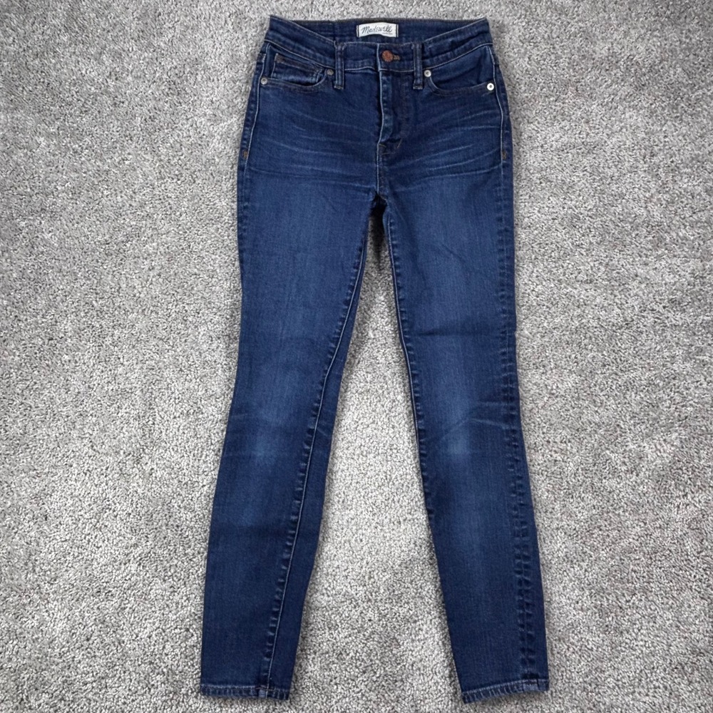 Madewell Womens High Riser‎ Skinny Jeans Dark Indigo Blue B7131 Size 25